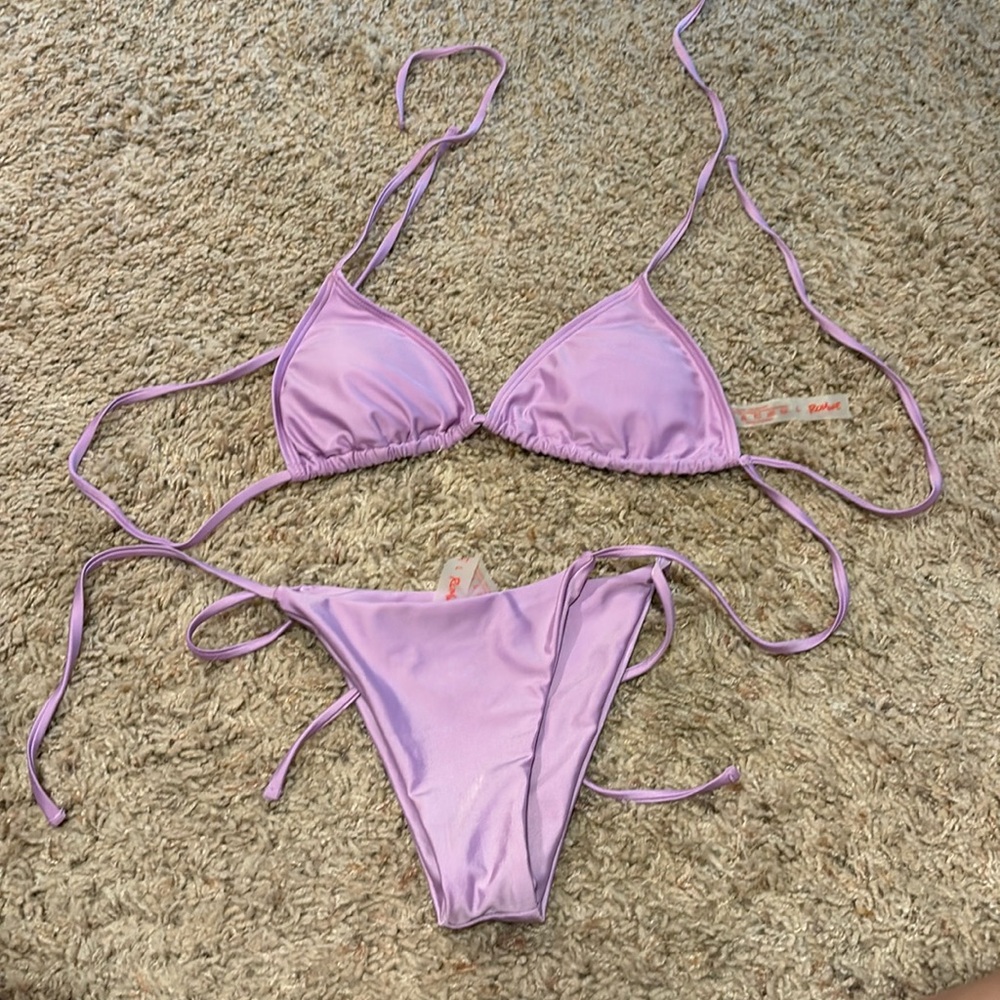 NWT Purple ROMWE bathing suit bikini size large